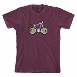 PIXEL BIKE 'LASER' BORDEAUX T-SHIRT