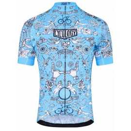 Maillot Cycology Velo Tattoo Blue